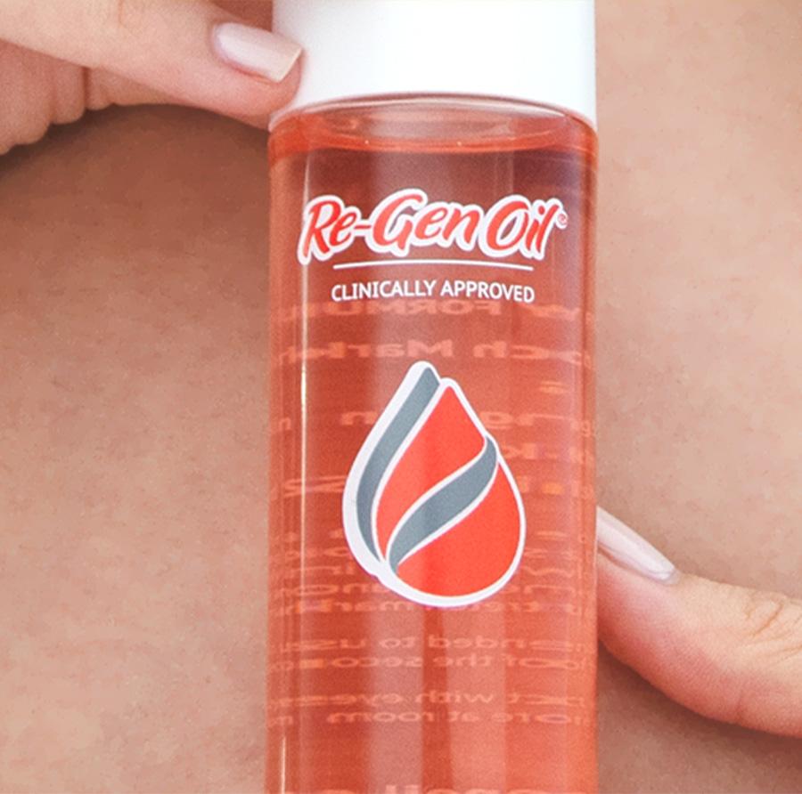 Re-Gen skincare product being applied